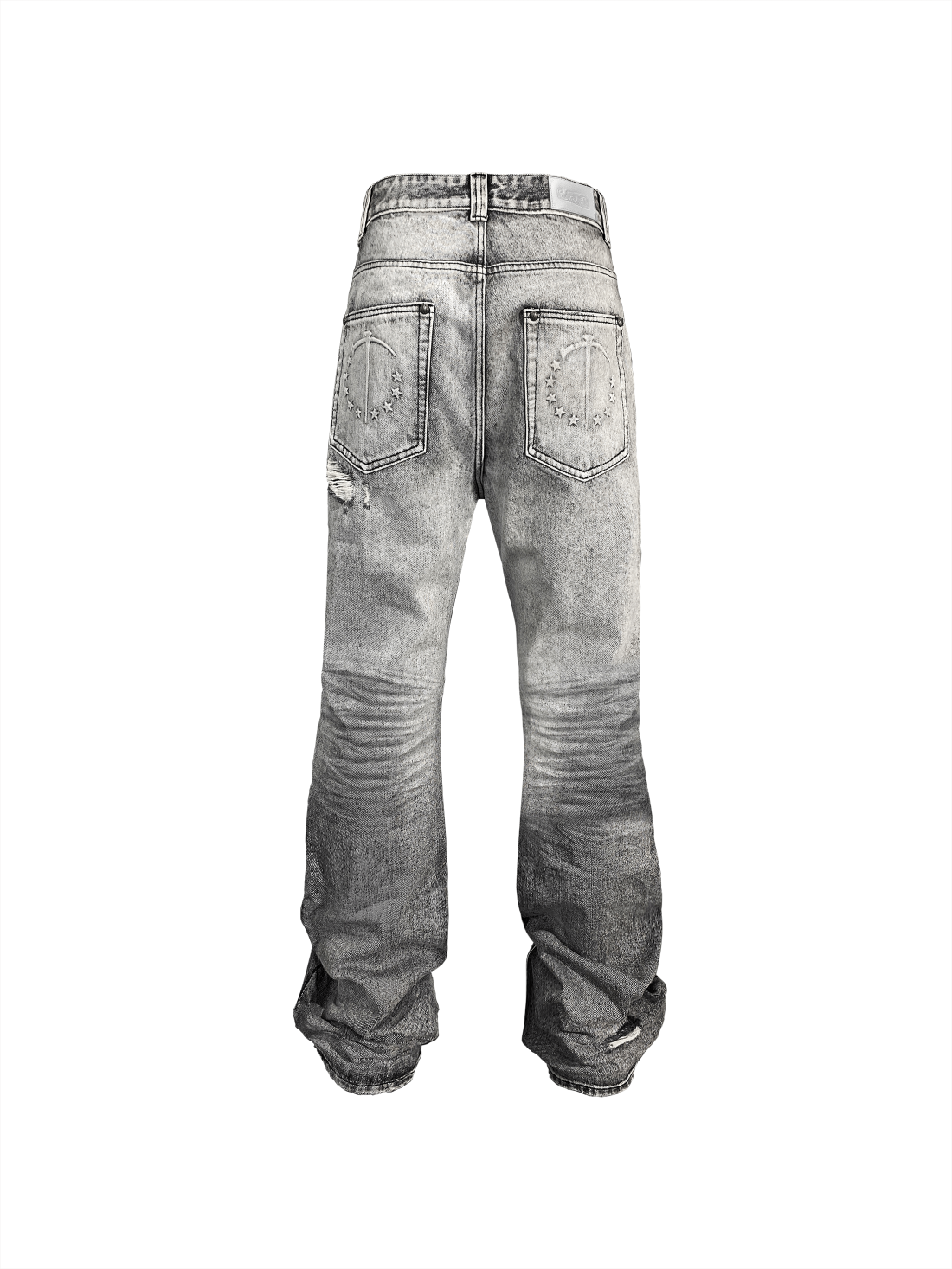 White Lime Plaster Washed Distressed Jeans - PSYLOS 1, White Lime Plaster Washed Distressed Jeans, Jeans, TecNineGroup, PSYLOS 1